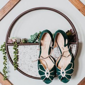 Rachel Simpson Mimosa Heel Forest Green